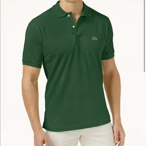 Lacoste NWT $98 Classic Green Pique Short Sleeve Polo 2XLB Big and Tall.